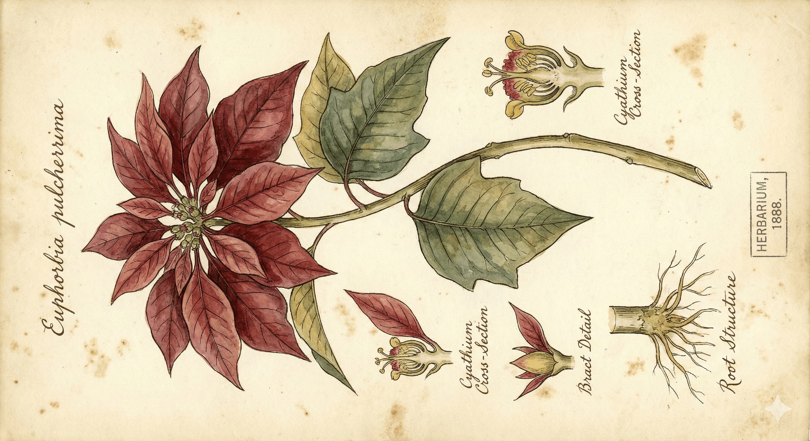 Example output for Vintage Botanical Illustration Generator