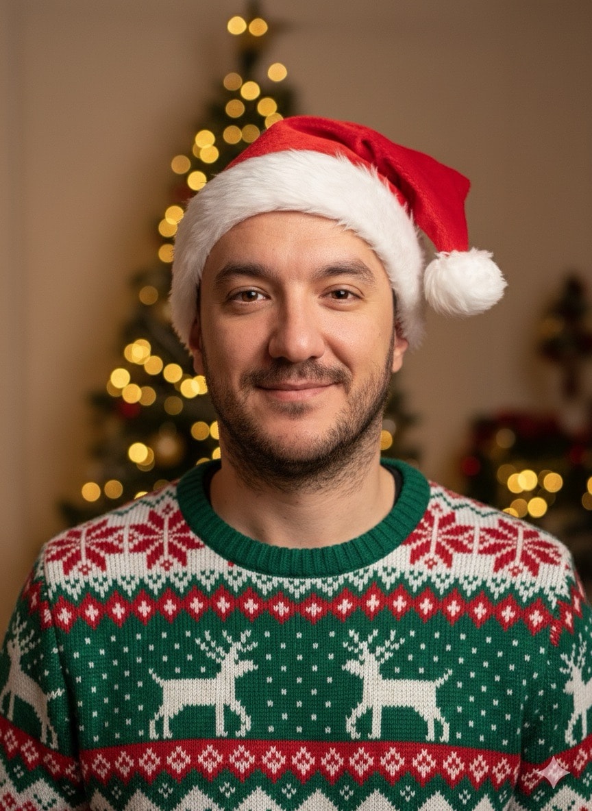 Example output for Cozy Christmas Smile