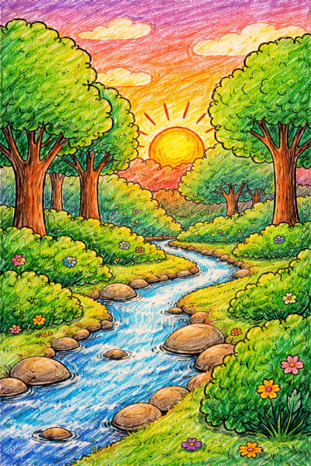 Example output for Childs Coloring Style